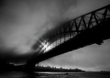 The morning sun breaks through the Fog