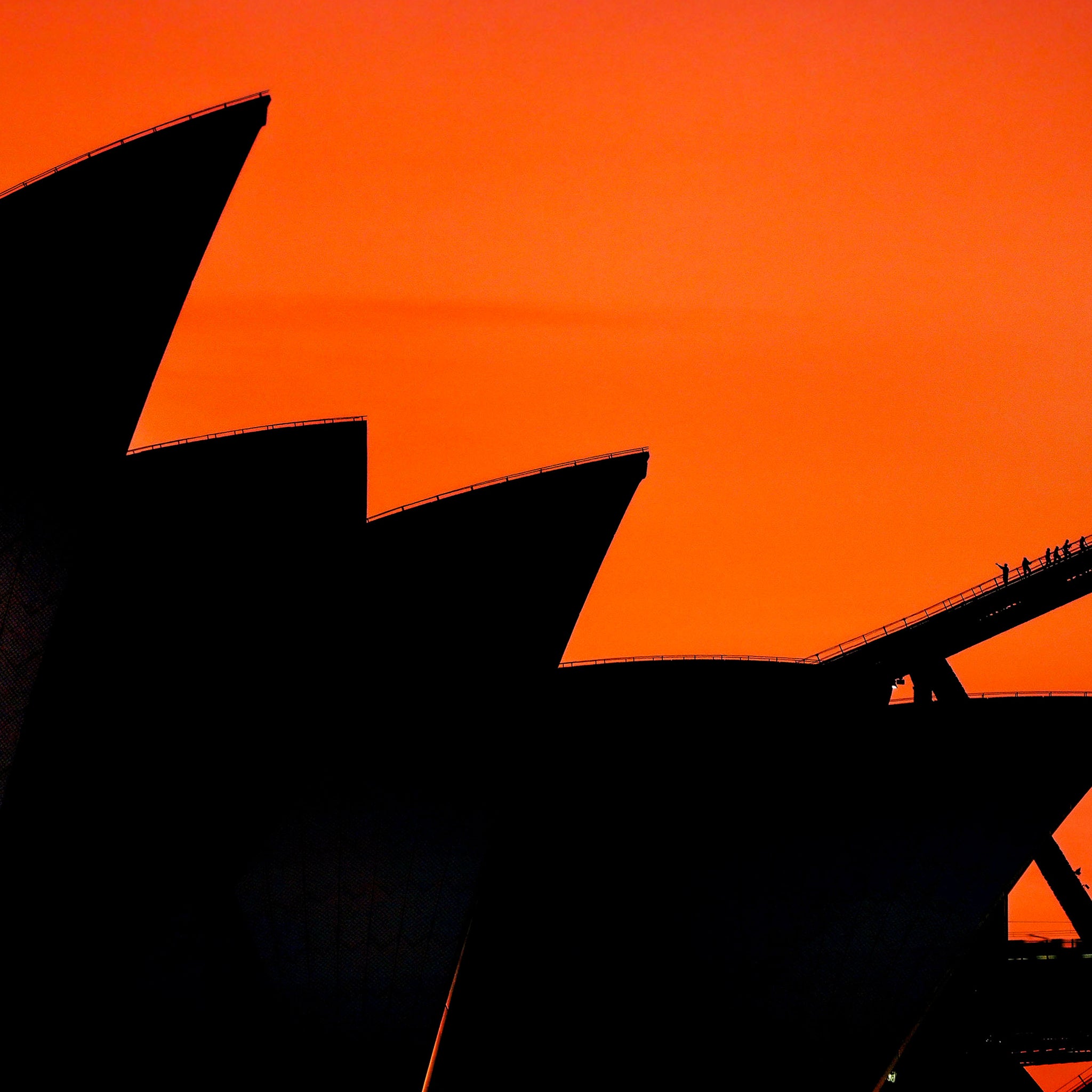 Bridge Climbers at sunset